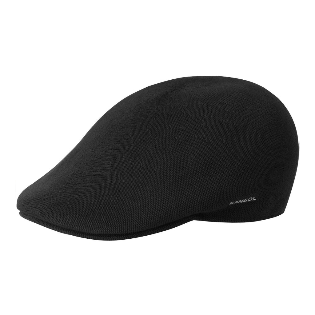 Side view of Kangol 507 bamboo cap in black